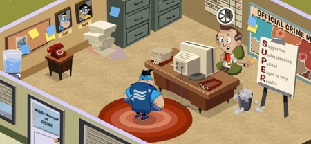 Double Fine anuncia ‘Middle Manager of Justice’, su primer juego para iOS. Gestionando superhéroes