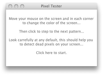 Pixel Tester, programa para comprobar píxeles vagos o muertos