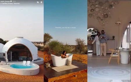 Entramos En La Cupula En La Que Se Alojan Melyssa Pinto Y Mario Casas En Pleno Desierto De Namibia Oasis De Lujo Desde 795 Euros Con Estetica Futurista Y Piscina Privada