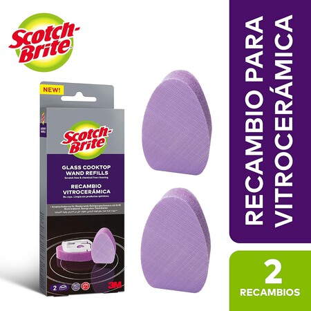 Scotch-Brite Recambio para vitrocerámica, paquete de 2