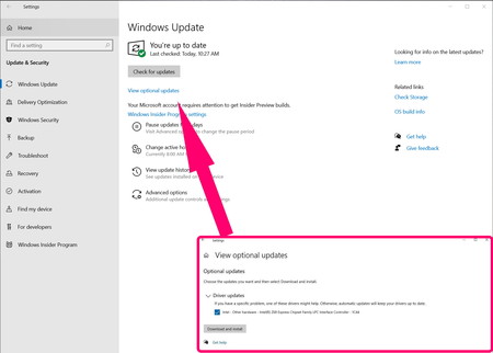 Windows 10 facilitará la instalación de los drivers opcionales
