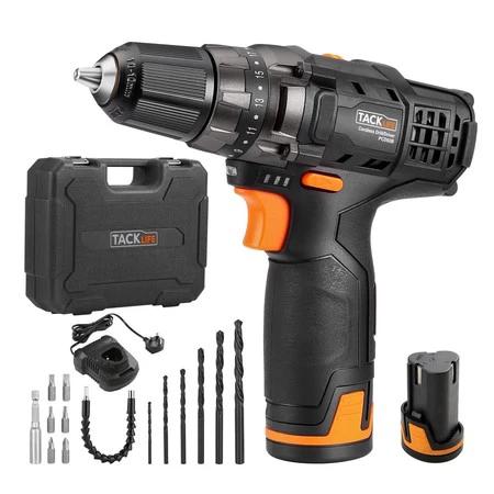 Cupón de descuento de 10 euros en el destornillador inalámbrico Tacklife PCD03B: aplicándolo se queda en 49,99 euros 