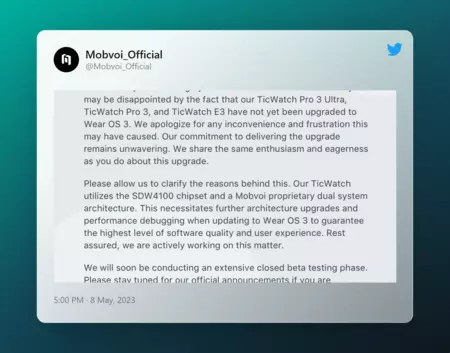 Mobvoi Ticwatch Wear OS 3