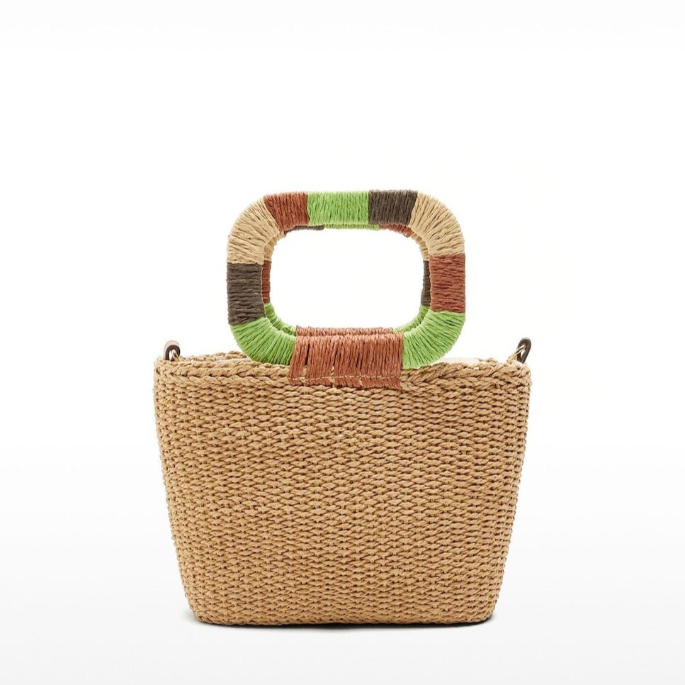 Parfois
Bolso de mano estilo tote convertible a bandolera con asa rígida y cierre de cremallera