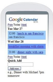Google Calendar para móviles