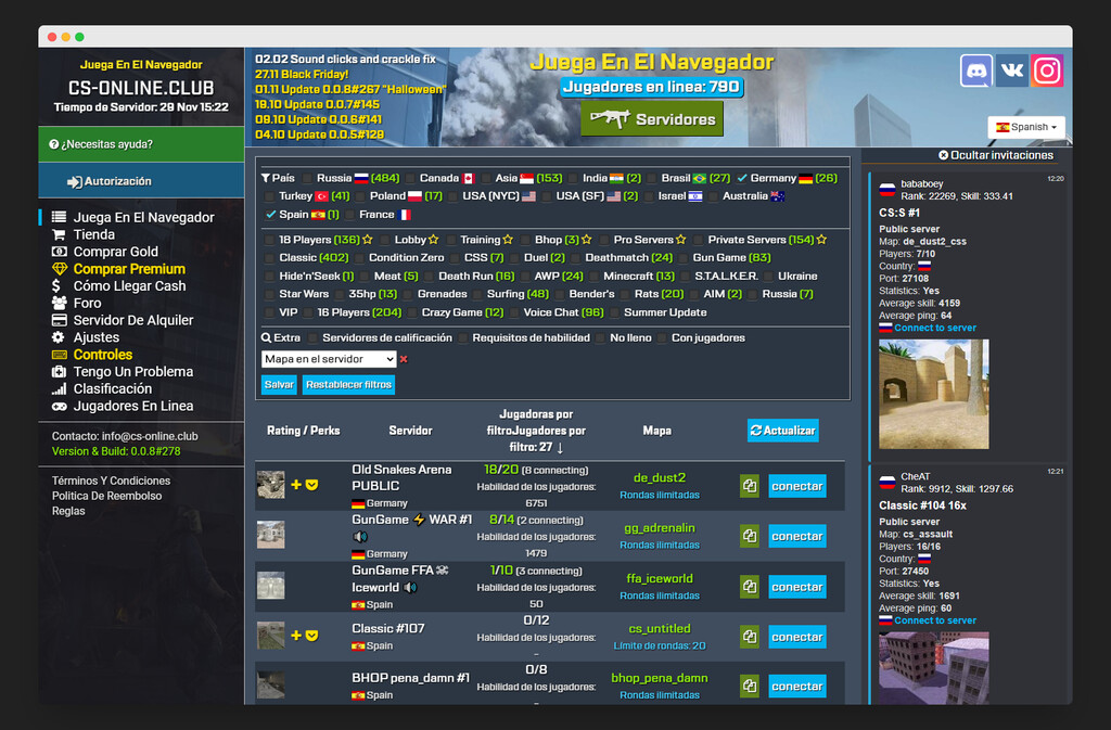 En esta web puedes jugar Counter Strike online, gratis y con amigos ...