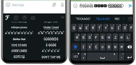 Teclado Android Fuentes