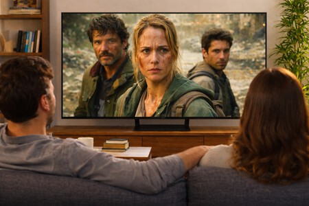 viendo una tele en el salón