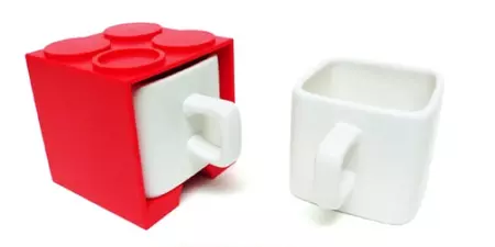 Tazas cuadradas inspiradas en Lego