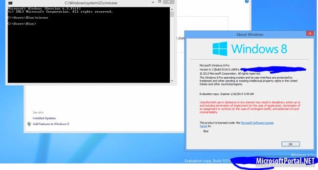 Screenshot Windows Blue