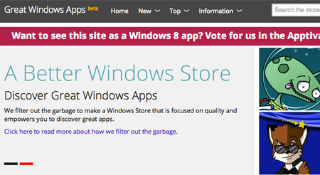 Great Windows Apps, te muestra sólo lo mejor de la Windows Store