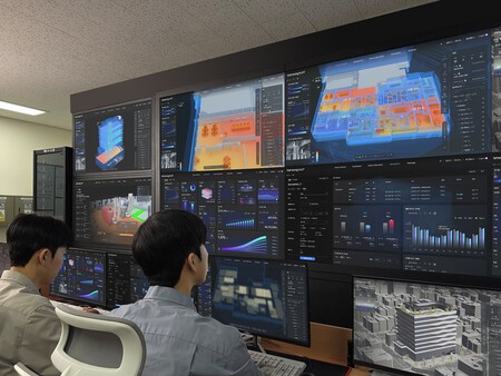 edificio con tecnología Samsung