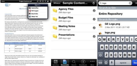 Alfresco Mobile se integra con QuickOffice