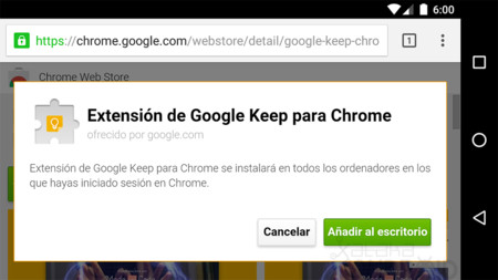 Ya puedes instalar extensiones de Chrome desde tu móvil a tu ordenador