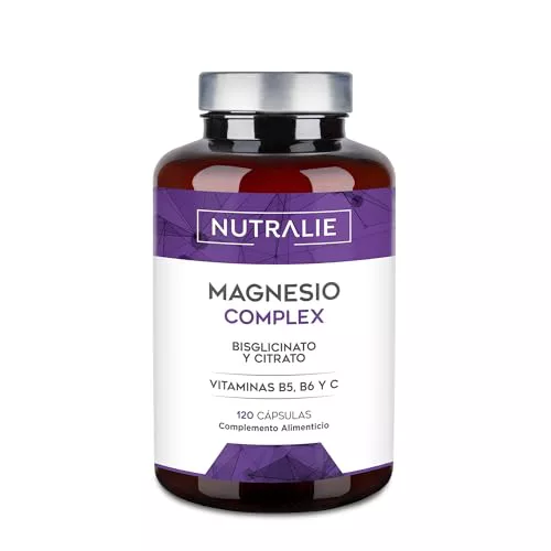 Citrato de Magnesio 1545mg + Magnesio Bisglicinato 600mg - Reduce Cansancio y Fatiga - Magnesium Complex Alta Biodisponibilidad - 120 Cápsulas Veganas Nutralie