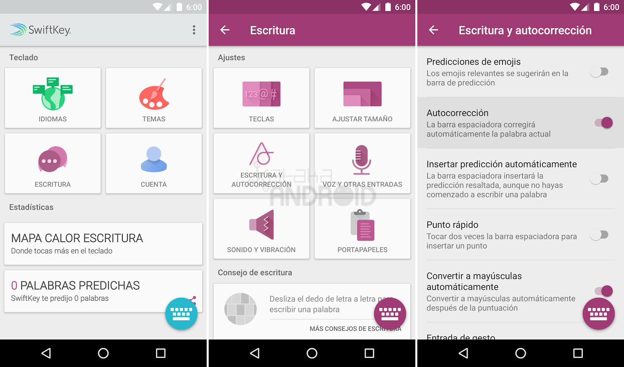 Cómo eliminar el autocorrector y las sugerencias del teclado en Android 1366_2000