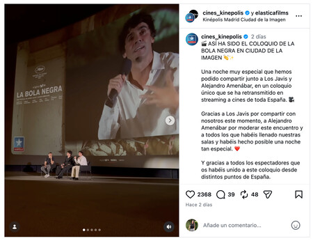 Coloquio En Cines Kinepolis Los Javis La Bola Negra