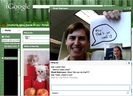 Google agrega video chat a iGoogle