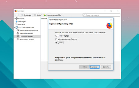 Asistente De Importacion Catalogo Firefox Quantum