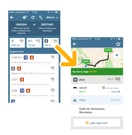 Citymapper suma una nueva opción de transporte en Madrid: UberX