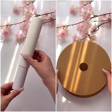 Nunca hubiera imaginado que con un rollo de papel de cocina reutilizado podrías hacer tú mismo hacer este organizador 