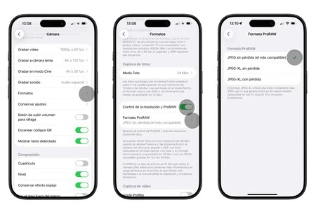 Configurar foto 48 megapixeles iPhone
