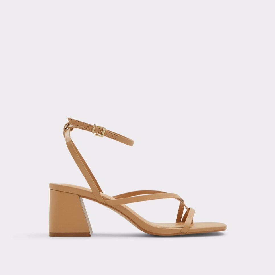 Aldo - Sandalias de tacón de mujer con punta cuadrada.