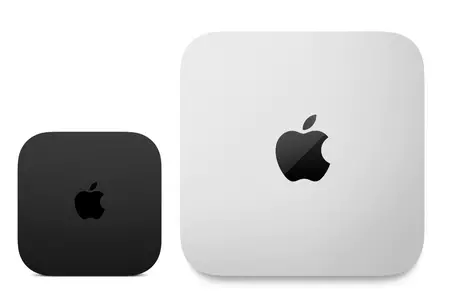 現在のApple TVとMac miniのサイズの違い