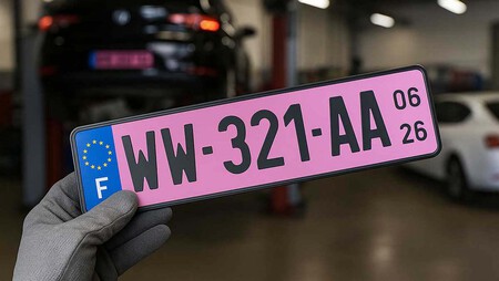 Matricula Rosa Provisional Francia 1