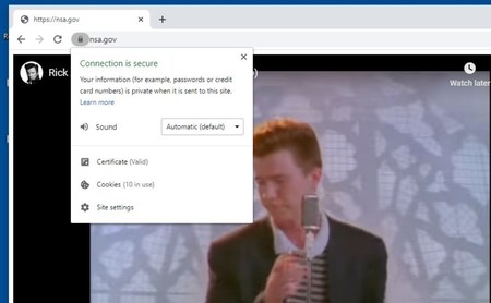 Demuestran cómo puede ser explotada la grave vulnerabilidad descubierta en Windows 10 'rickrolleando' la supuesta web de la NSA