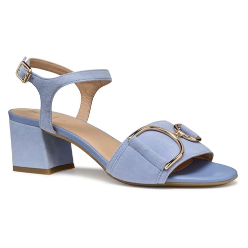 Geox D New ERAKLIA 50 B, Sandalia Tacón Mujer, Lt Blue, 39 EU