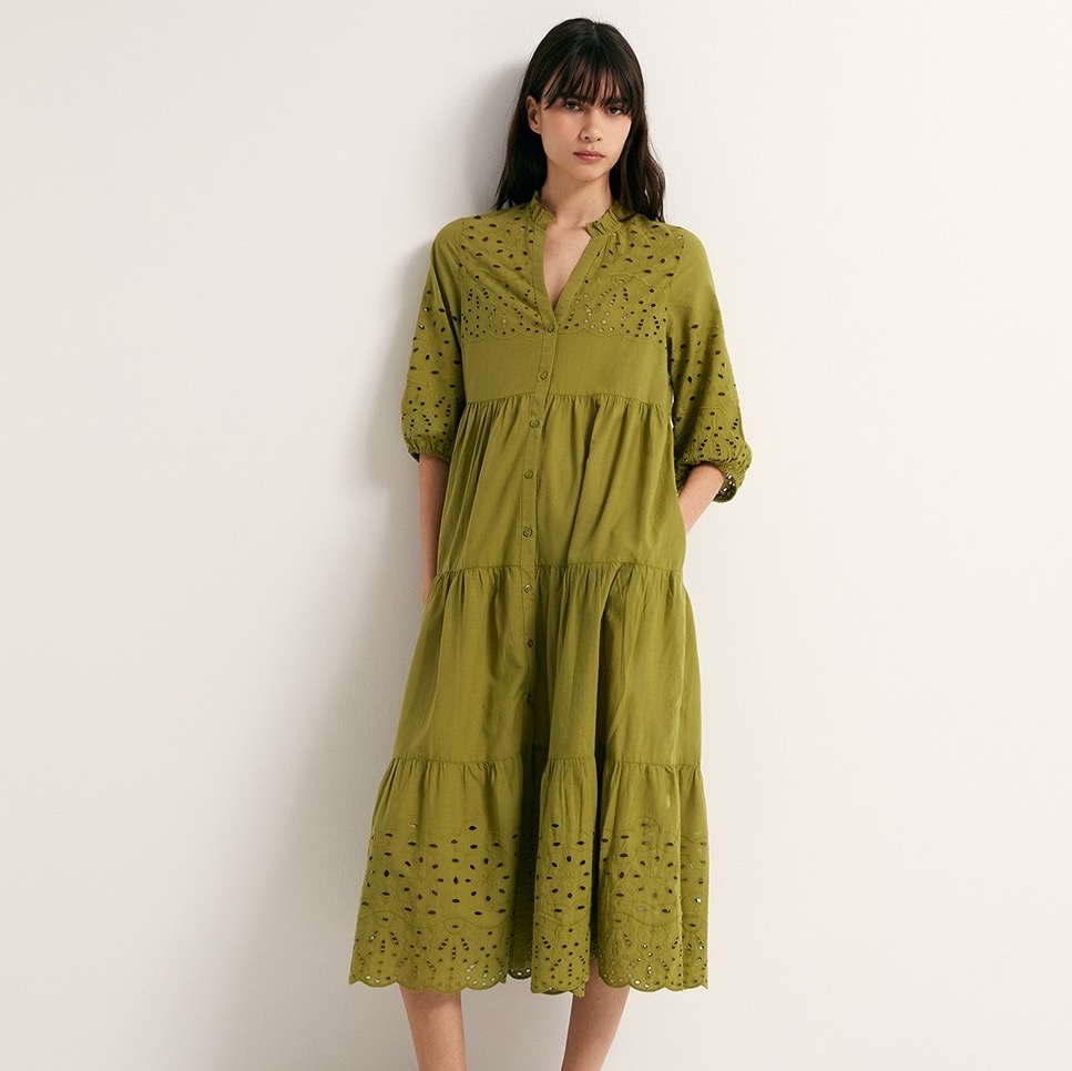 Vestido midi camisero Sfera