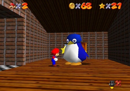 Cómo conseguir la Big Penguin Race Star de Cool, Cool Mountain 2 Super Mario 64 World4 Star3 02