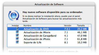Actualización de iLife'08 con nuevas características