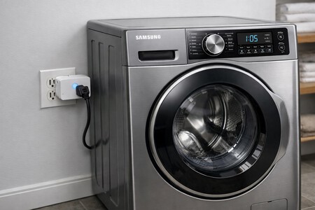 lavadora en enchufe inteligente