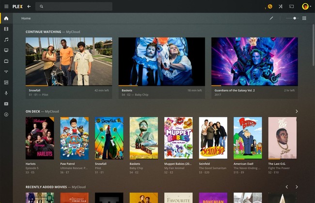 Plex Desktop Home Screen