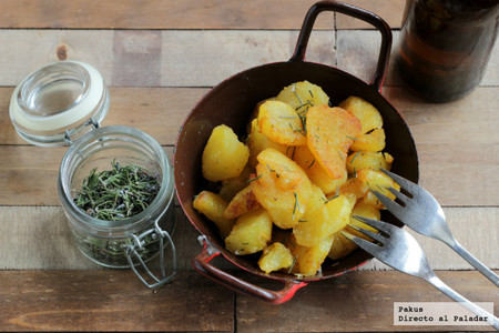 Patatas al romero especiales para guarnición de platos de carne