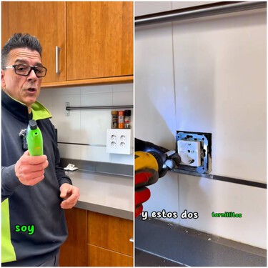 Un electricista explica cómo instalar más enchufes en tu cocina sin taladro ni cables sueltos: "Este sistema lo utilizamos mucho en pisos de alquiler"