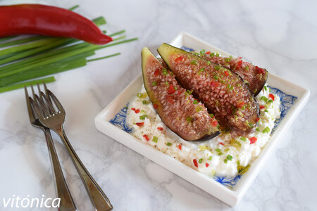 Brevas o higos con aliño picante y queso cottage: receta saludable