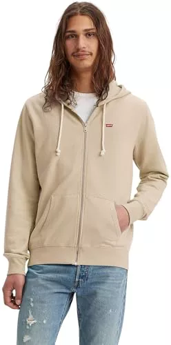 Levi's Hombre Chaqueta de algodón con Capucha, Beige (Fog), M