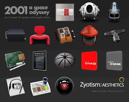 Iconos de "2001, una odisea en el espacio" para Mac