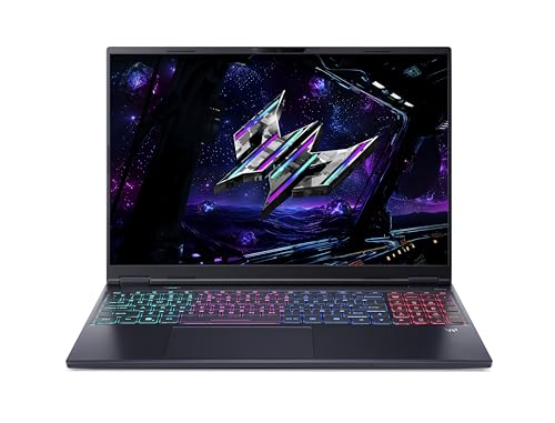 ACER Predator Helios Neo 16S AI, Ordenador Portátil Gaming 16", WQXGA OLED (Intel Core Ultra 9 275HX, 32 GB RAM, 1 TB SSD, NVIDIA GeForce RTX 5060, Sin SO) Negro, QWERTY Español