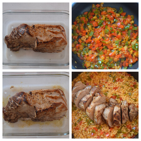 Arroz con solomillo paso a paso
