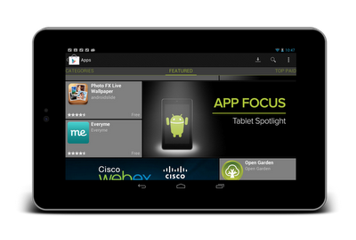 Nexus 7 app focus