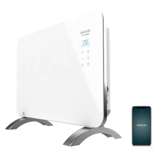 Cecotec Radiador Eléctrico Bajo Consumo Ready Warm 6650 Crystal Connection. Wifi, 1000 W