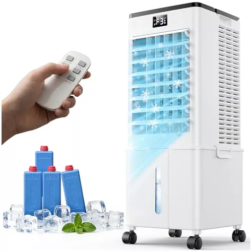 Aire Acondicionado Portátil 10L,4 en 1 Climatizador Evaporativo Ventilador
