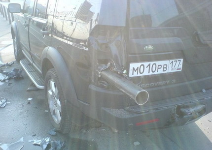 Land Rover Discovery empalado