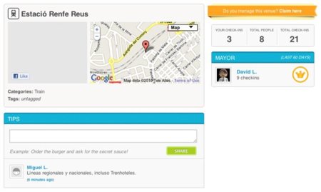 Más rediseños: Foursquare mejora las páginas de sus localizaciones