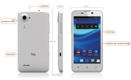 bq Aquaris, un Smartphone español con Dual SIM