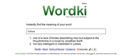 Wordki, busca el significado de una palabra al momento